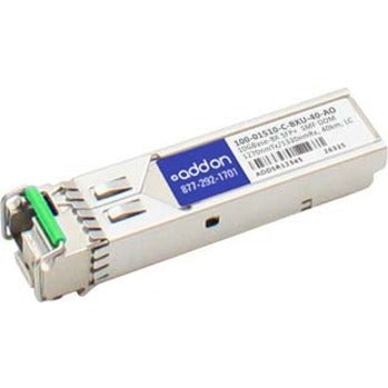 AddOn Calix 100-01510-C-BXU-40 Compatible TAA Compliant 10GBase-BX SFP+ Transceiver (SMF, 1270nmTx/1330nmRx, 40km, LC, DOM) 100-01510-C-BXU40-AO