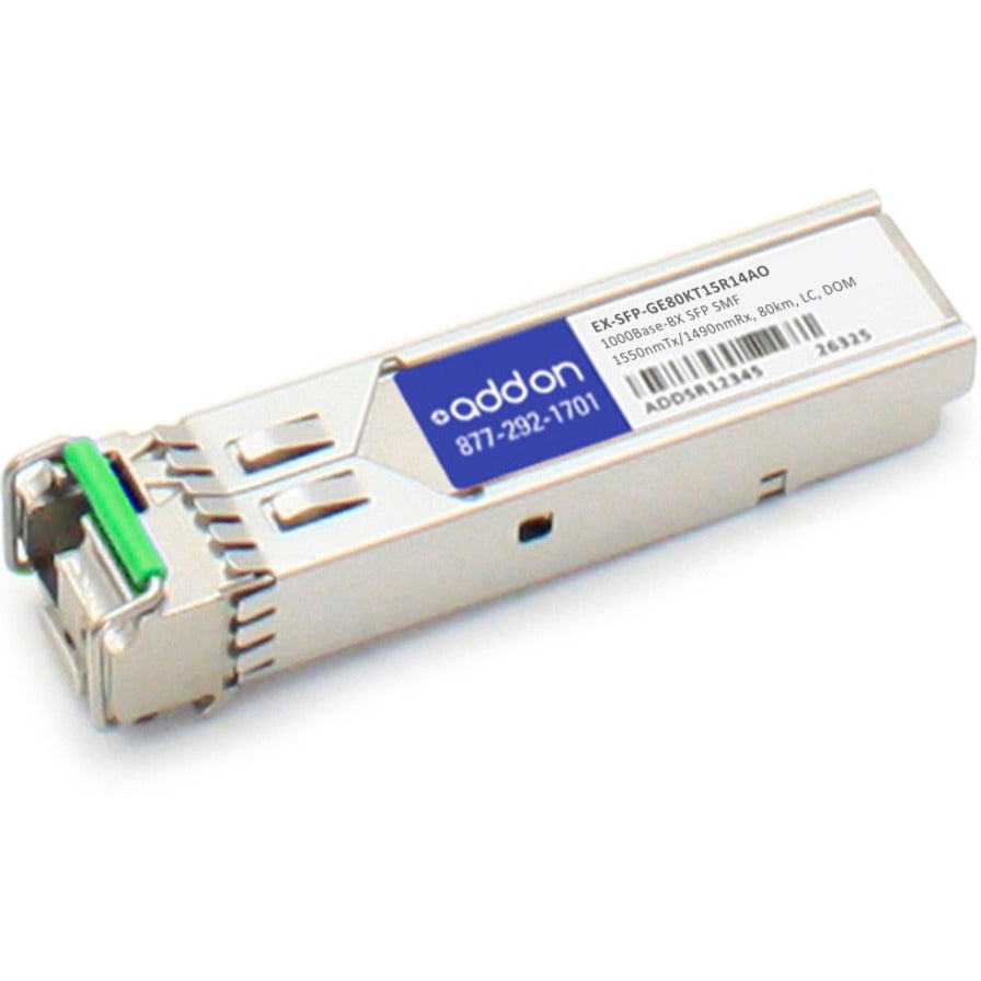 AddOn Juniper Networks Compatible TAA Compliant 1000Base-BX SFP Transceiver (SMF, 1550nmTx/1490nmRx, 80km, LC, DOM)