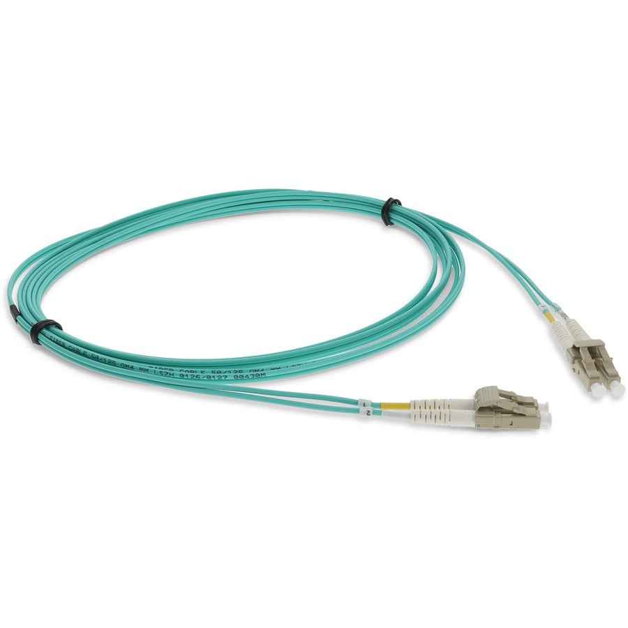 Addon 10M Lc (Male) To Lc (Male) Straight Aqua Om4 Duplex Lszh Fiber Patch Cable