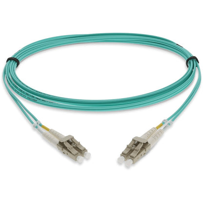 Addon 10M Lc (Male) To Lc (Male) Straight Aqua Om4 Duplex Lszh Fiber Patch Cable