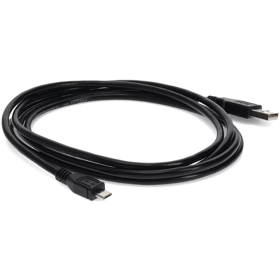 Addon 1Ft Usb 2.0 (A) Male To Micro-Usb 2.0 (B) Male Black Cable