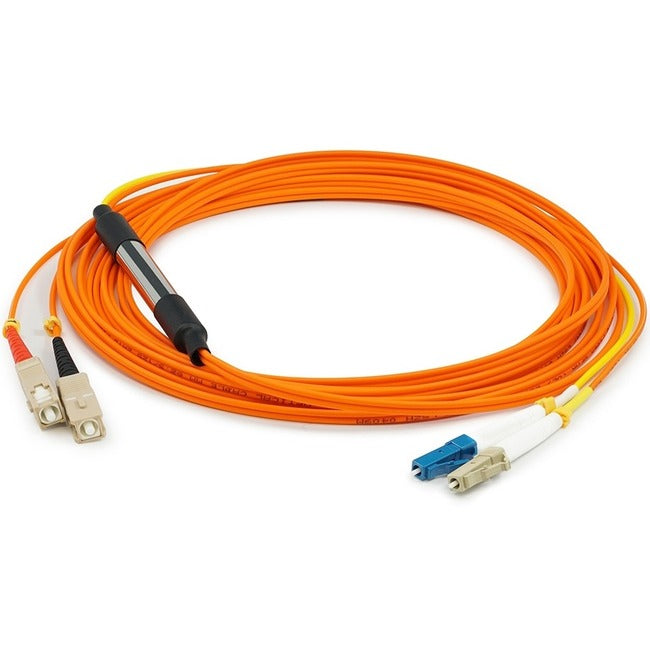 Addon 1M Lc (Male) To Sc (Male) Orange Om1 & Os1 Duplex Fiber Mode Conditioning Cable Add-Mode-Lcsc6-1