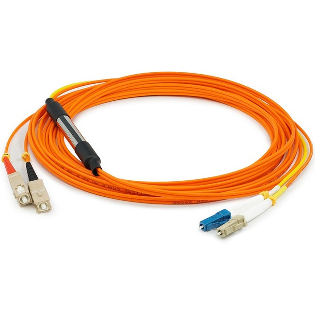 Addon 1M Lc (Male) To Sc (Male) Orange Om1 & Os1 Duplex Fiber Mode Conditioning Cable Add-Mode-Sclc6-1