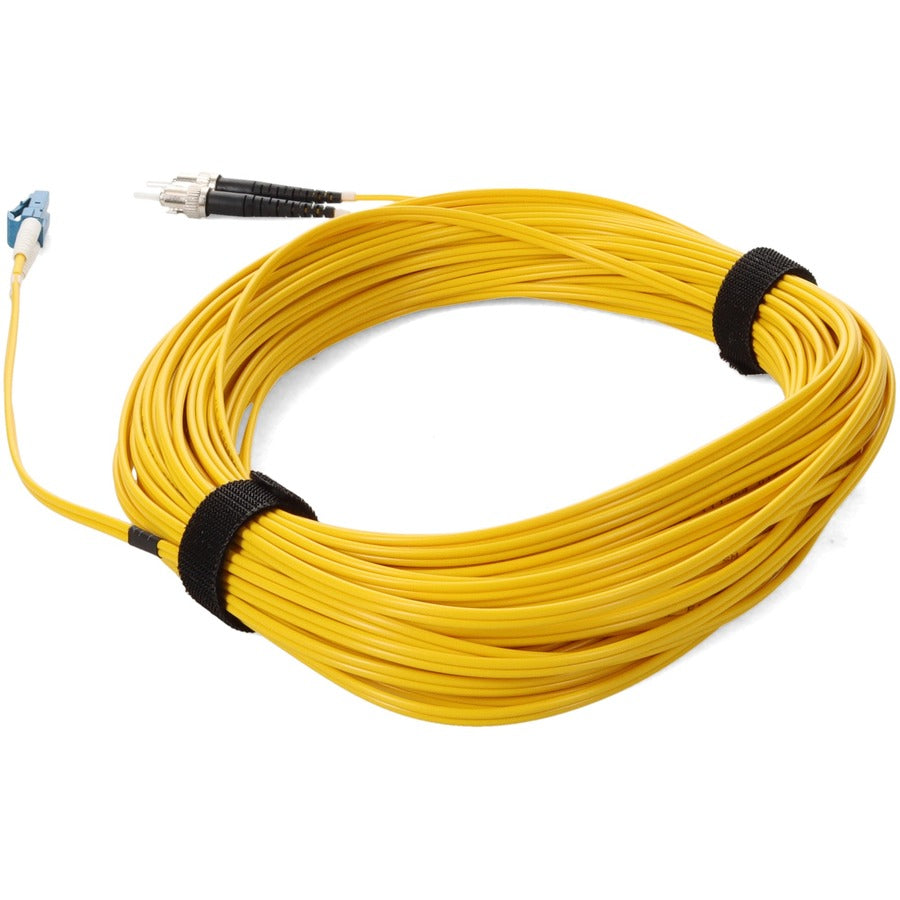 Addon 25M Lc (Male) To St (Male) Yellow Os2 Duplex Fiber Ofnr (Riser-Rated) Patch Cable