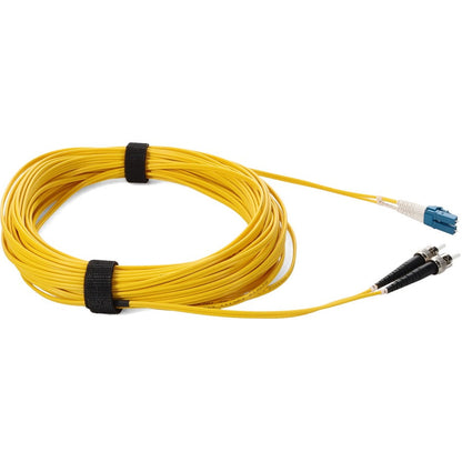 Addon 25M Lc (Male) To St (Male) Yellow Os2 Duplex Fiber Ofnr (Riser-Rated) Patch Cable