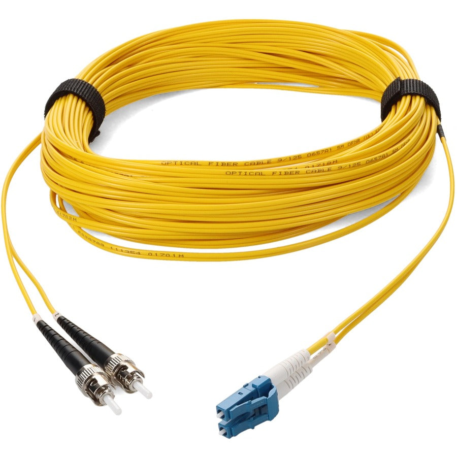 Addon 25M Lc (Male) To St (Male) Yellow Os2 Duplex Fiber Ofnr (Riser-Rated) Patch Cable