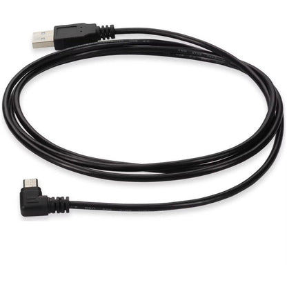 Addon 2M Usb 2.0 (A) Male To Micro-Usb 2.0 (B) Right-Angle Male Black Cable