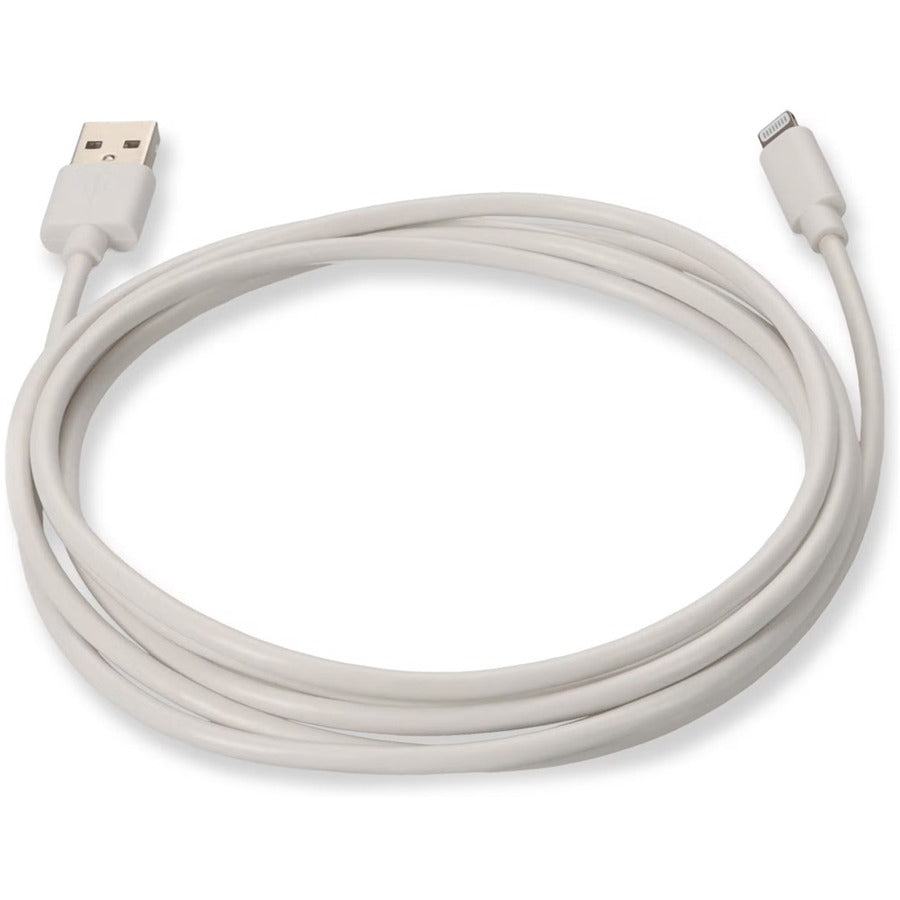 Addon 6In Usb 2.0 (A) Male To Lightning Male White Cable