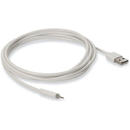 Addon 6In Usb 2.0 (A) Male To Lightning Male White Cable