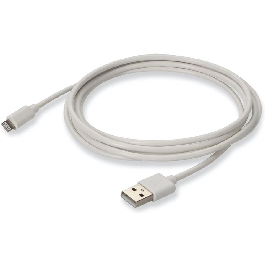 Addon 6In Usb 2.0 (A) Male To Lightning Male White Cable