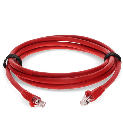 Addon 9Ft Rj-45 (Male) To Rj-45 (Male) Red Snagless Cat6A Utp Pvc Copper Patch Cable