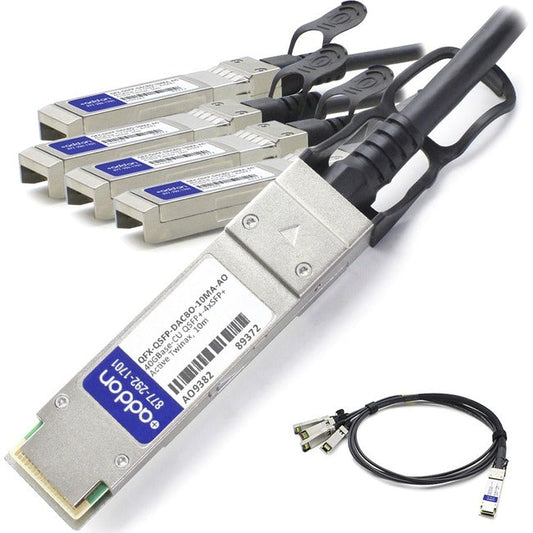 Addon Juniper Networks Qfx-Qsfp-Dacbo-10Ma Compatible Taa Compliant 40Gbase-Cu Qsfp+ To 4Xsfp+ Direct Attach Cable (Active Twinax, 10M)