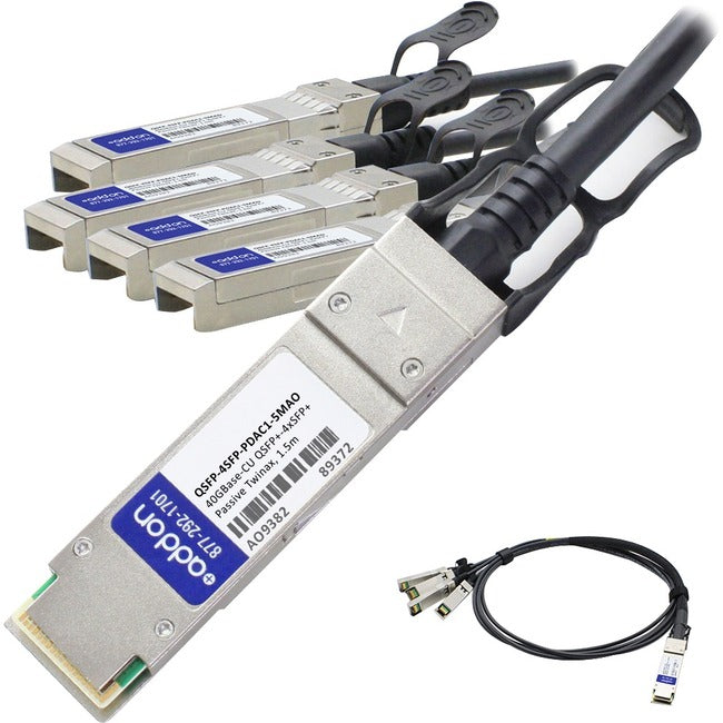 Addon Msa And Taa Compliant 40Gbase-Cu Qsfp+ To 4Xsfp+ Direct Attach Cable (Pass