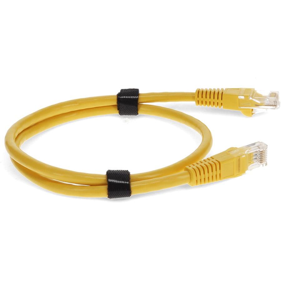 Addon Networks 1Ft Rj-45 (Male) To Rj-45 (Male) Straight Yellow Cat6A Utp Pvc Copper Patch Cable