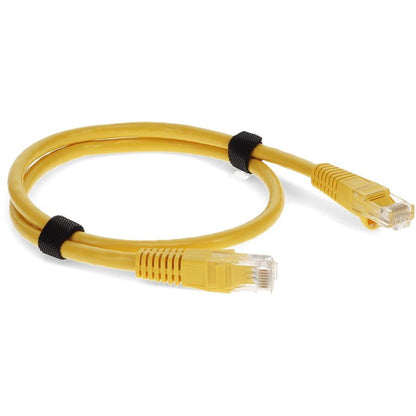 Addon Networks 1Ft Rj-45 (Male) To Rj-45 (Male) Straight Yellow Cat6A Utp Pvc Copper Patch Cable