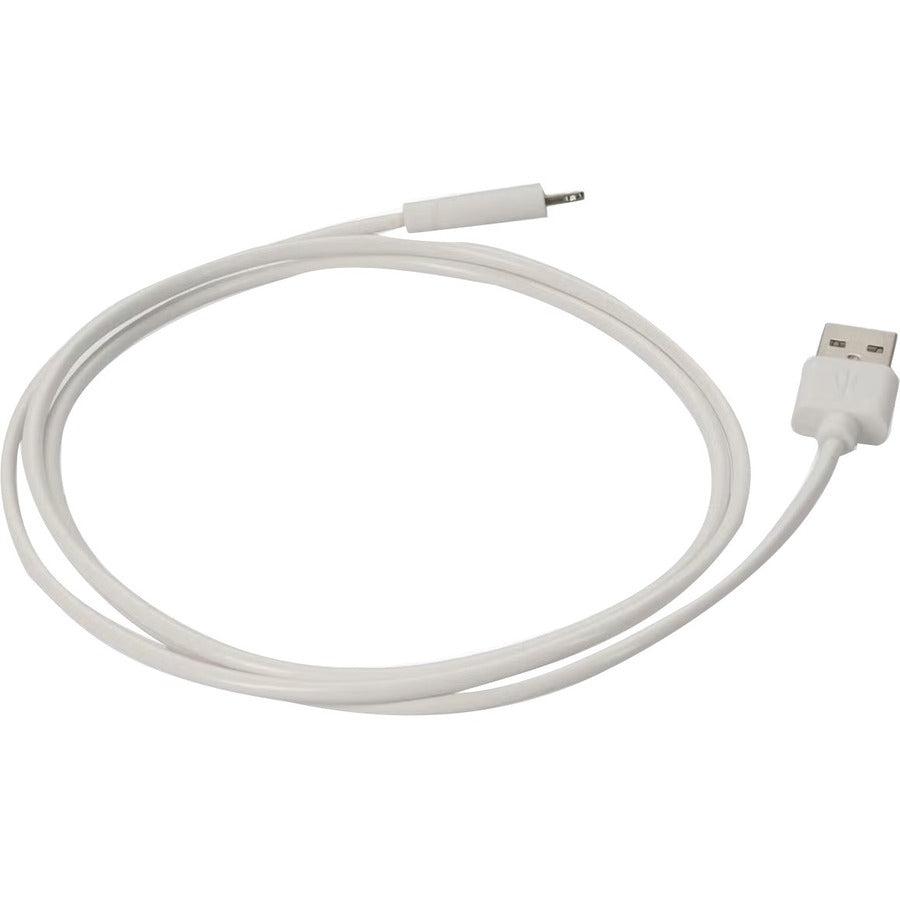 Addon Networks 1M Apple Computer Compatible Usb 2.0 (A) Male To Lightning Male White Cable