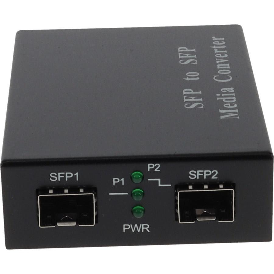 Addon Networks Add-Gmc-2Sfp Network Media Converter 1000 Mbit/S 1550 Nm Multi-Mode, Single-Mode Black