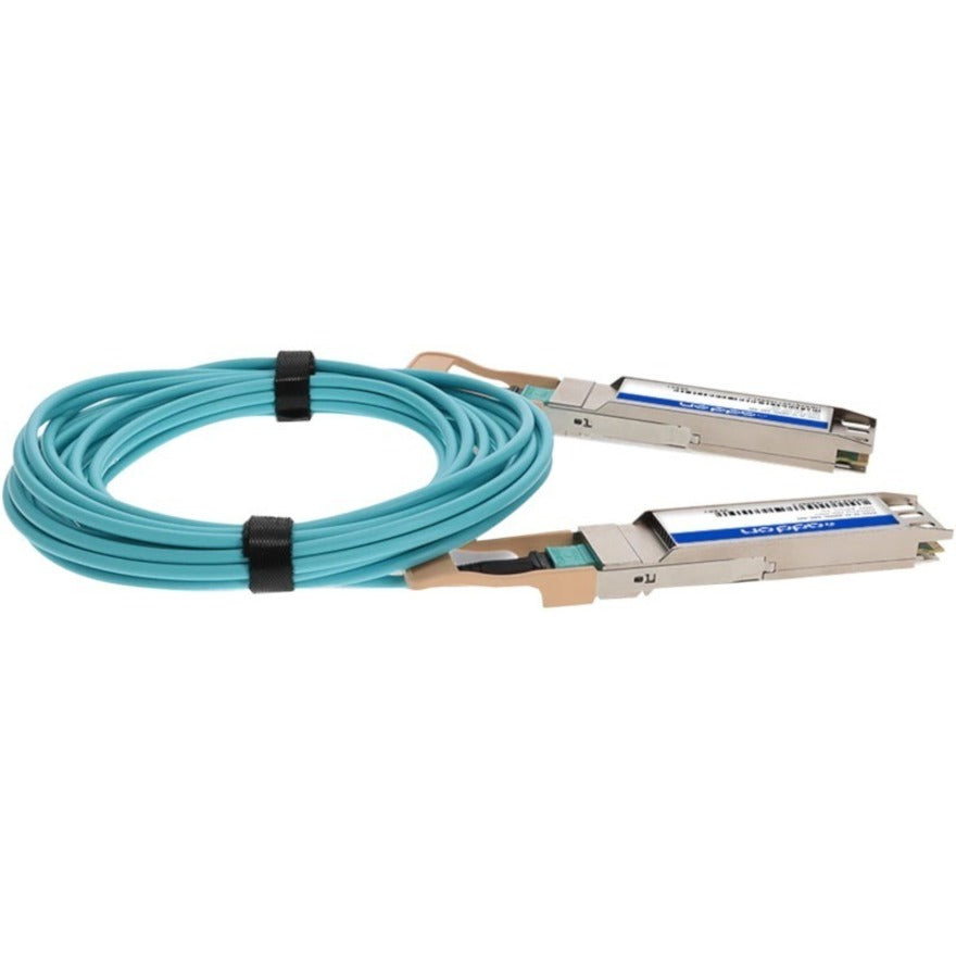 Addon Networks Aoc-O-O-400G-9M-Ao Infiniband Cable Osfp Aqua Colour, Silver