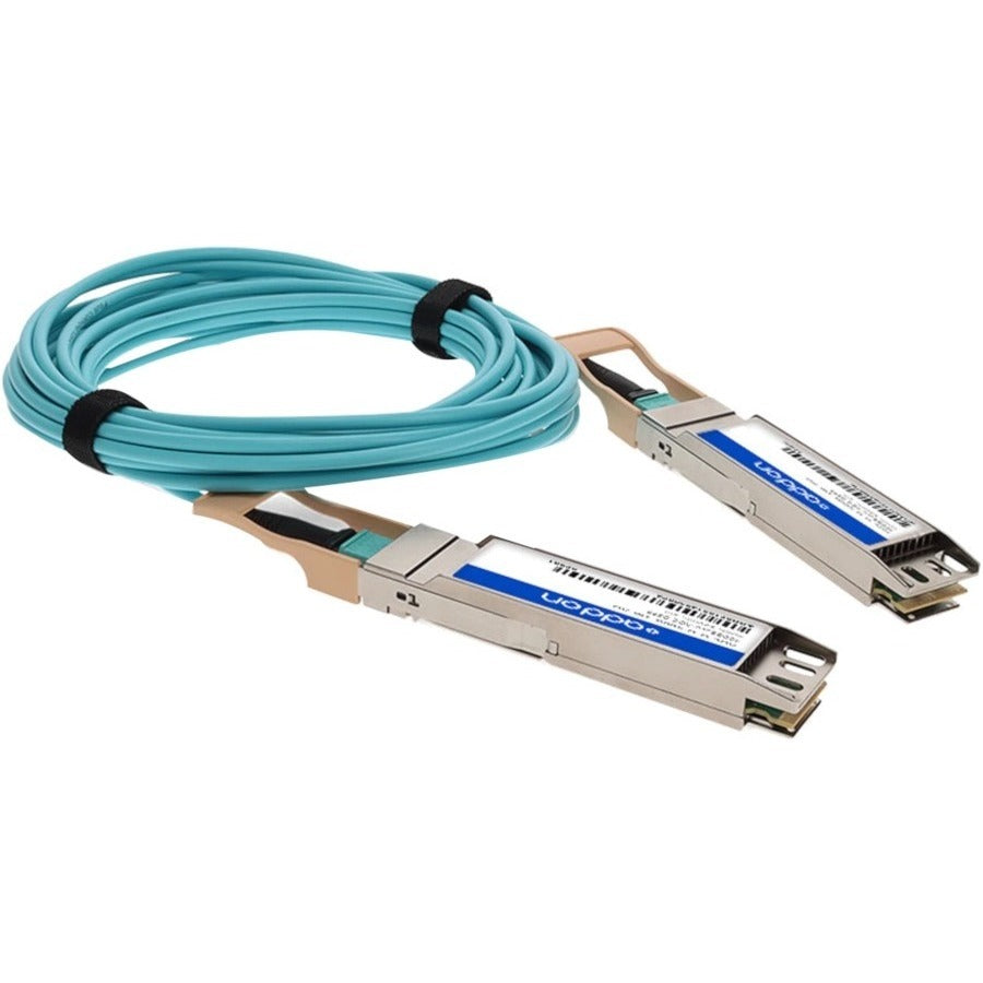 Addon Networks Aoc-O-O-400G-9M-Ao Infiniband Cable Osfp Aqua Colour, Silver