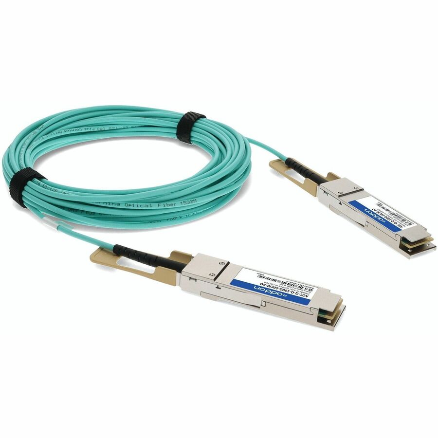 Addon Networks Aoc-Q-Q-100G-50Cm-Ao Infiniband Cable 0.5 M Qsfp28 Black