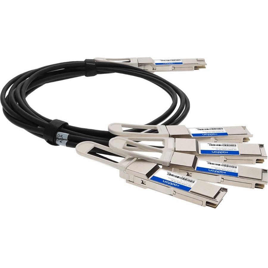 Addon Networks Cab-D-4Q-400G-2M-Ao Infiniband Cable 4Xqsfp56 Qsfp-Dd Black, Silver