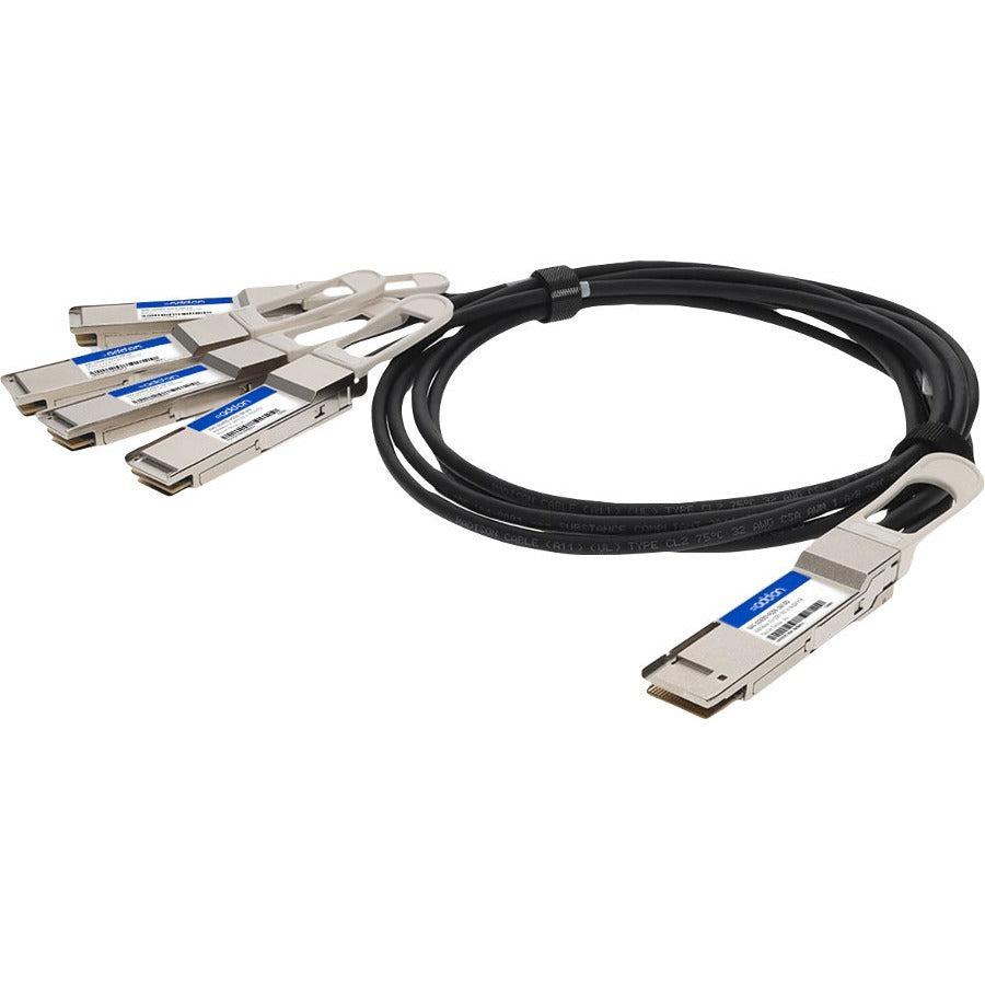 Addon Networks Dac-Q56Dd-4Q56-1M-Ao Infiniband Cable 4Xqsfp56 Qsfp-Dd Black, Silver