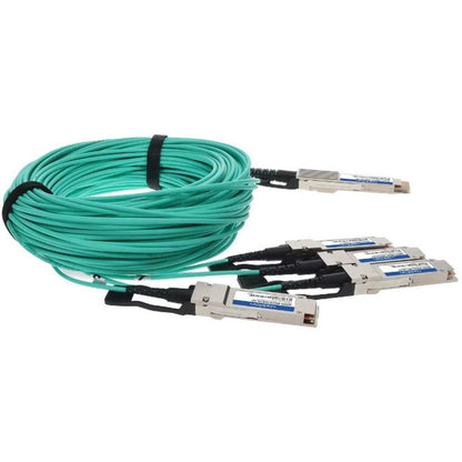 Addon Networks Q400G-4Q56G-Aoc8M-Ao Infiniband Cable 8 M Qsfp-Dd 4X Qsfp56 Turquoise