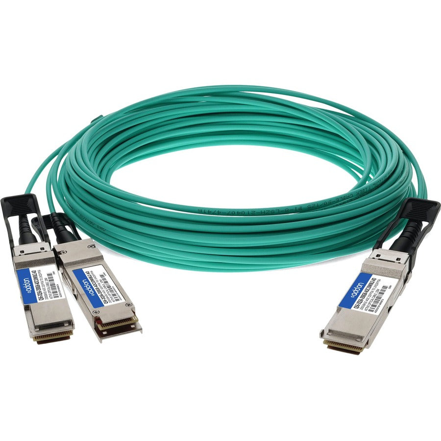 Addon Networks Q56-2Q56-200Gb-Aoc10Miblz-Ao Infiniband Cable 10 M Qsfp56 2X Qsfp56 Green