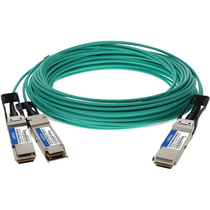 Addon Networks Q56-2Q56-200Gb-Aoc15Miblz-Ao Infiniband Cable 15 M Qsfp56 2X Qsfp56 Green