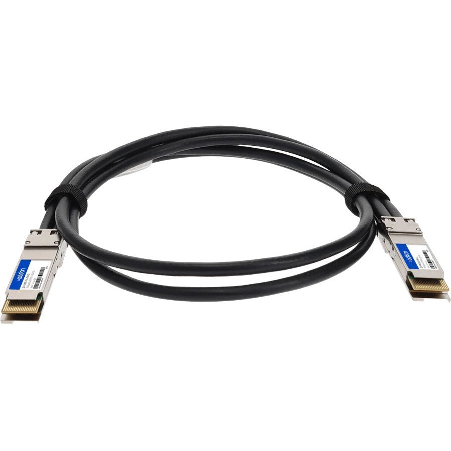 Addon Networks Qdd-200-Cu2-5M-Ao Infiniband Cable 2.5 M Qsfp-Dd Black, Silver