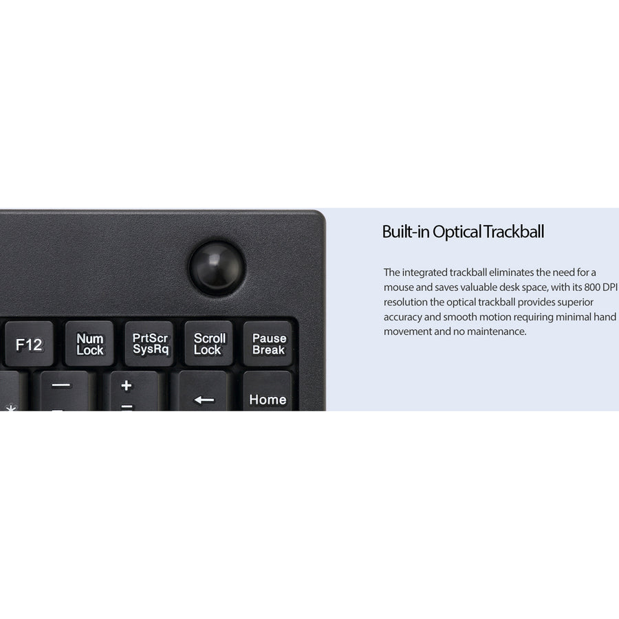 Adesso Akb-310Ub Mini Trackball Keyboard