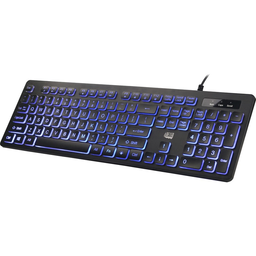 Adesso Large Print Illuminated Desktop Keyboard