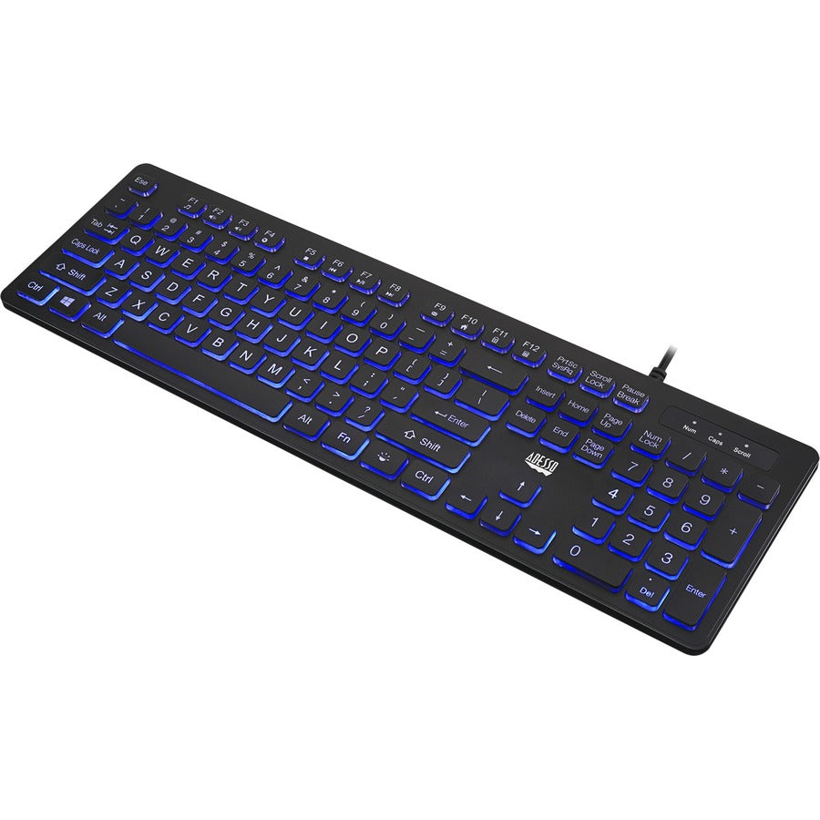 Adesso Large Print Illuminated Desktop Keyboard