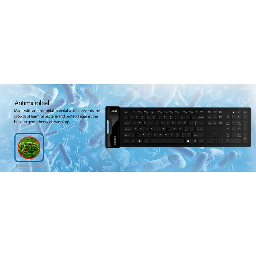 Adesso Slimtouch 232 Antimicrobial Waterproof Flex Keyboard (Full Size)