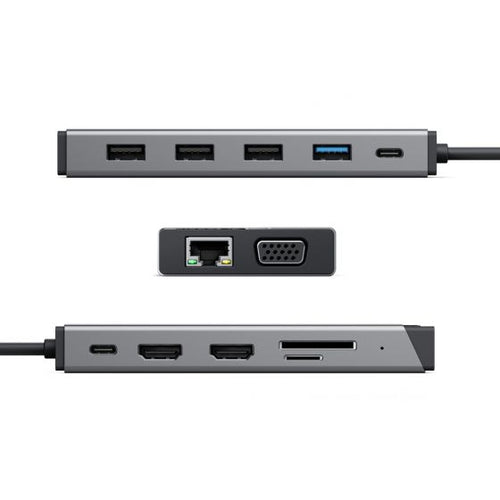 Alogic Universal 12-In-1 Mini Dock - Dv3 - Triple Full Hd Display