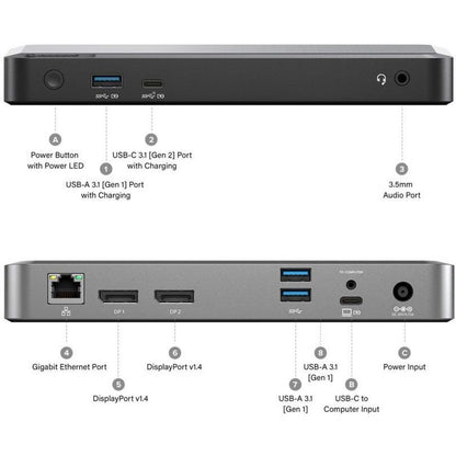 Alogic Universal Dual 4K Docking Station With 65W Power Delivery - Prime Dx2 Dock