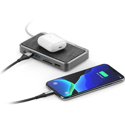 Alogic Usb-C Dock Wave | All-In-One / Usb-C Hub With Power Delivery, Power Bank & Wireless Charger