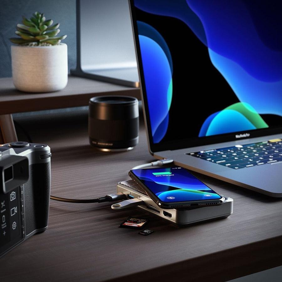 Alogic Usb-C Dock Wave | All-In-One / Usb-C Hub With Power Delivery, Power Bank & Wireless Charger