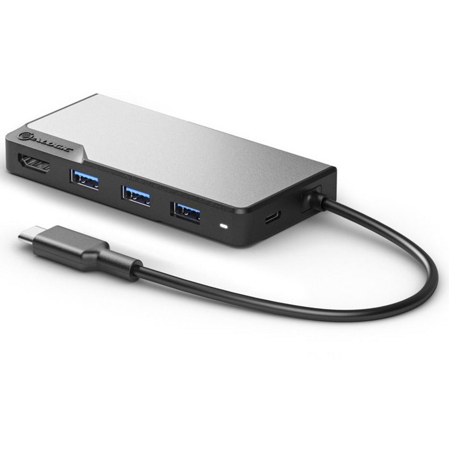 Alogic Usb-C Fusion Core 5-In-1 Hdmi & Usb Hub- 1 X Hdmi@4K@60Hz, 3 X Usb-A (Usb3.0) 1 X Usb-C (Data + Pd) - Space Grey