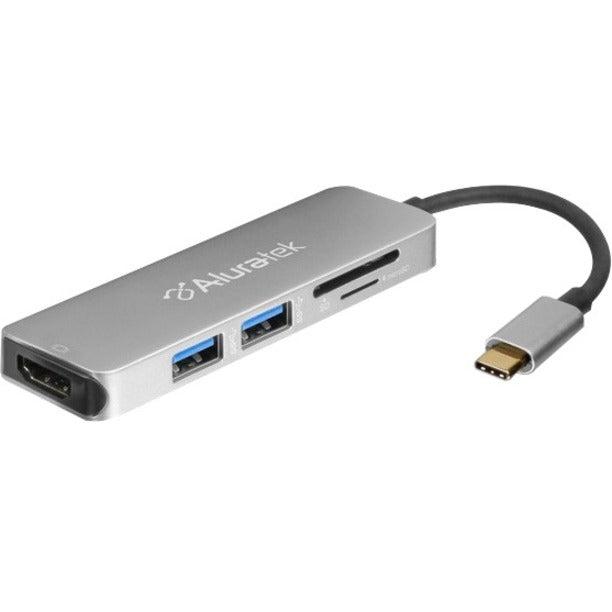 Aluratek USB Type-C Multimedia Hub and Card Reader with HDMI