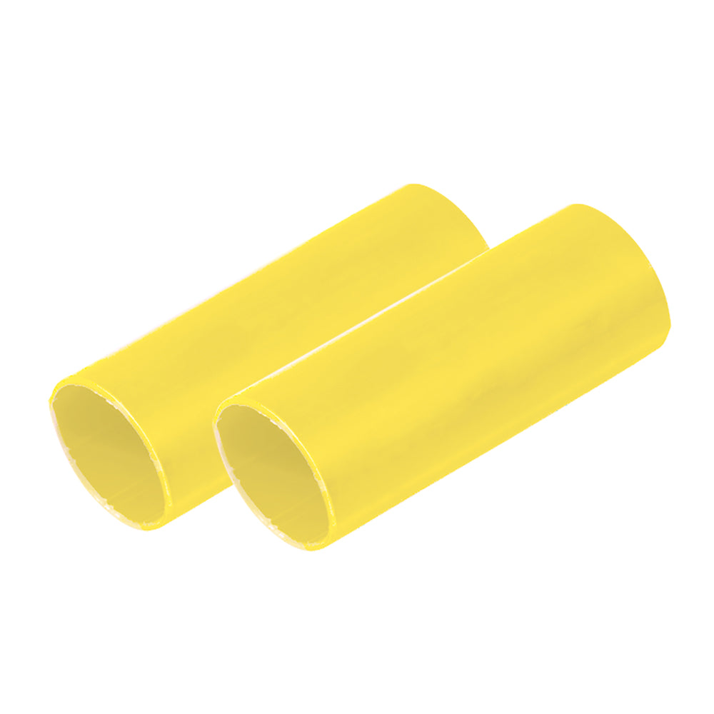 Ancor Battery Cable Adhesive Lined Heavy Wall Battery Cable Tubing (BCT) - 1" x 12" - Yellow - 2 Pieces