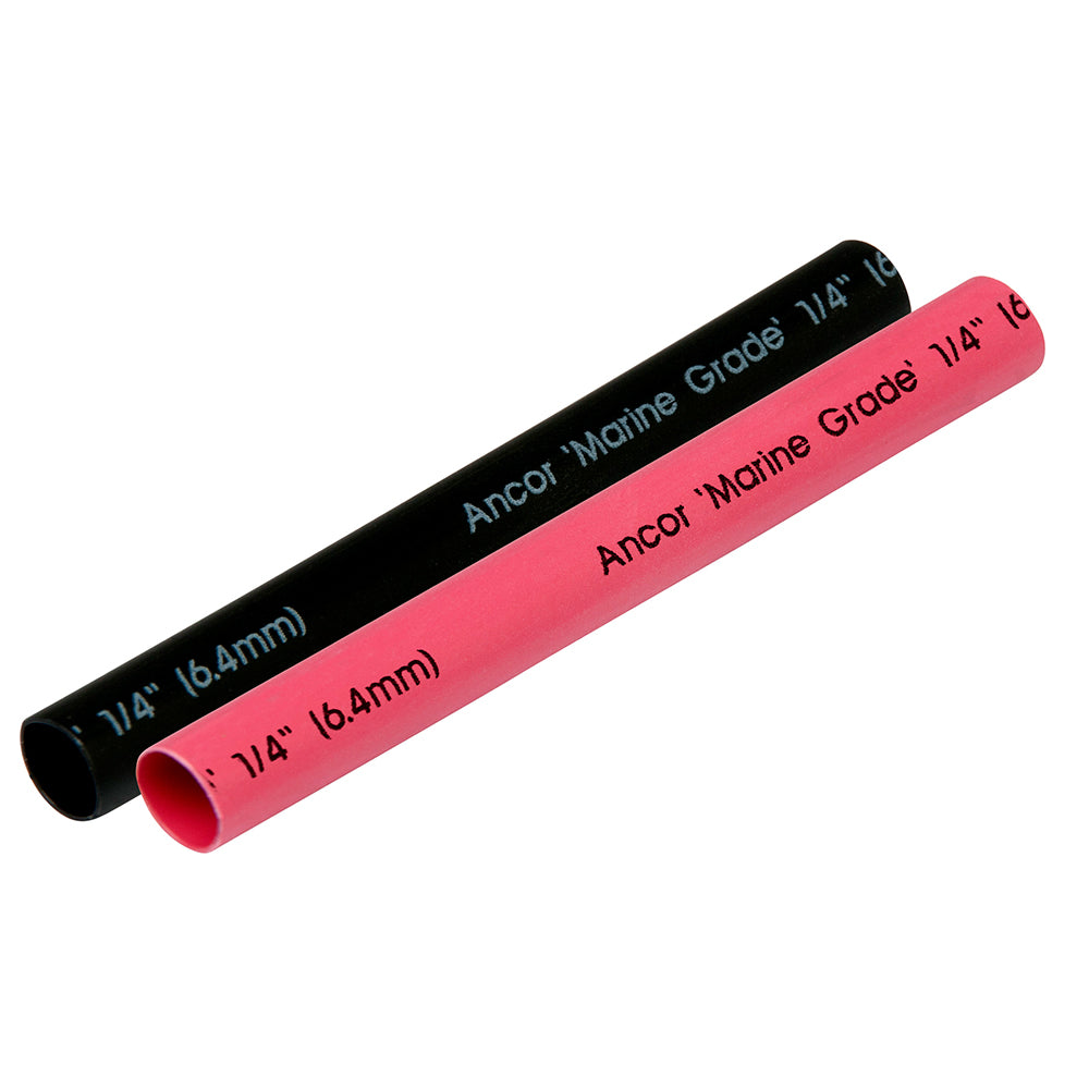 Ancor Heat Shrink Tubing 1/4" x 3" - Black &amp; Red Combo