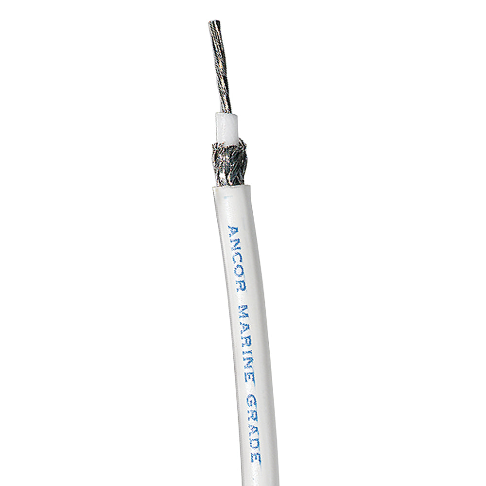 Ancor White RG 8X Tinned Coaxial Cable - 500'