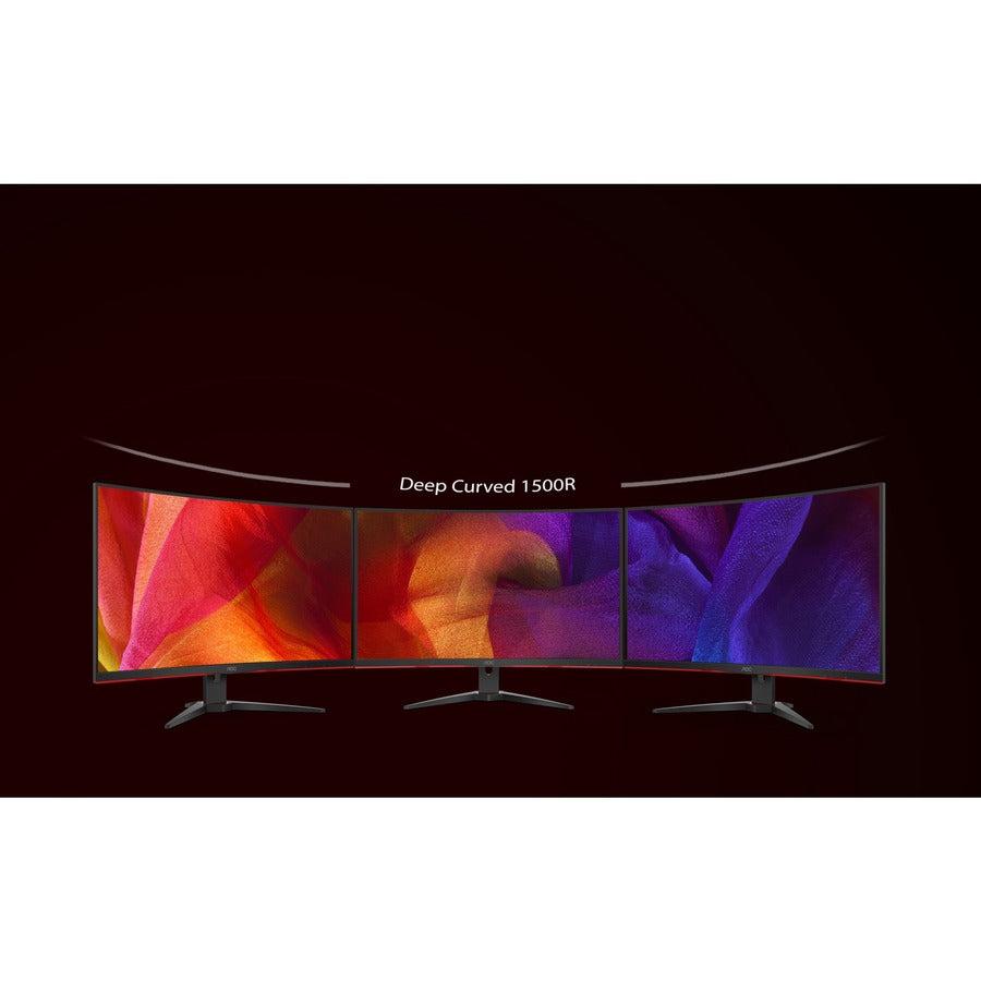 Aoc C32G2E Computer Monitor 81.3 Cm (32") 1920 X 1080 Pixels Full Hd Black, Red