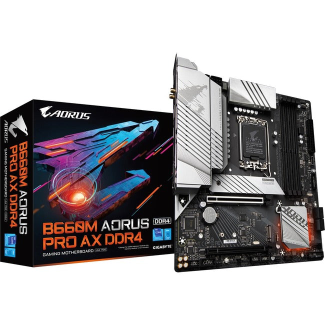 Aorus Ultra Durable B660M Aorus Pro Ax Ddr4 Gaming Desktop Motherboard - Intel B660 Chipset - Socket Lga-1700 - Intel Optane Memory Ready - Micro Atx B660M AORUS PRO AX DDR4