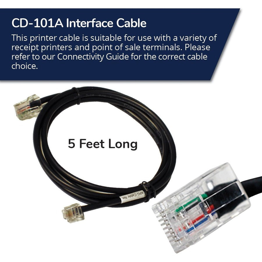 Apg Cash Drawer Rj-12/Rj-45 Data Transfer Cable: Cd-101A