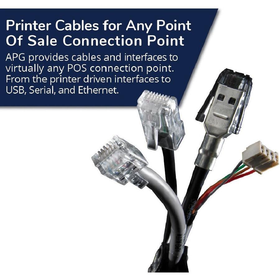 Apg Cash Drawer Rj-12/Rj-45 Data Transfer Cable: Cd-101A