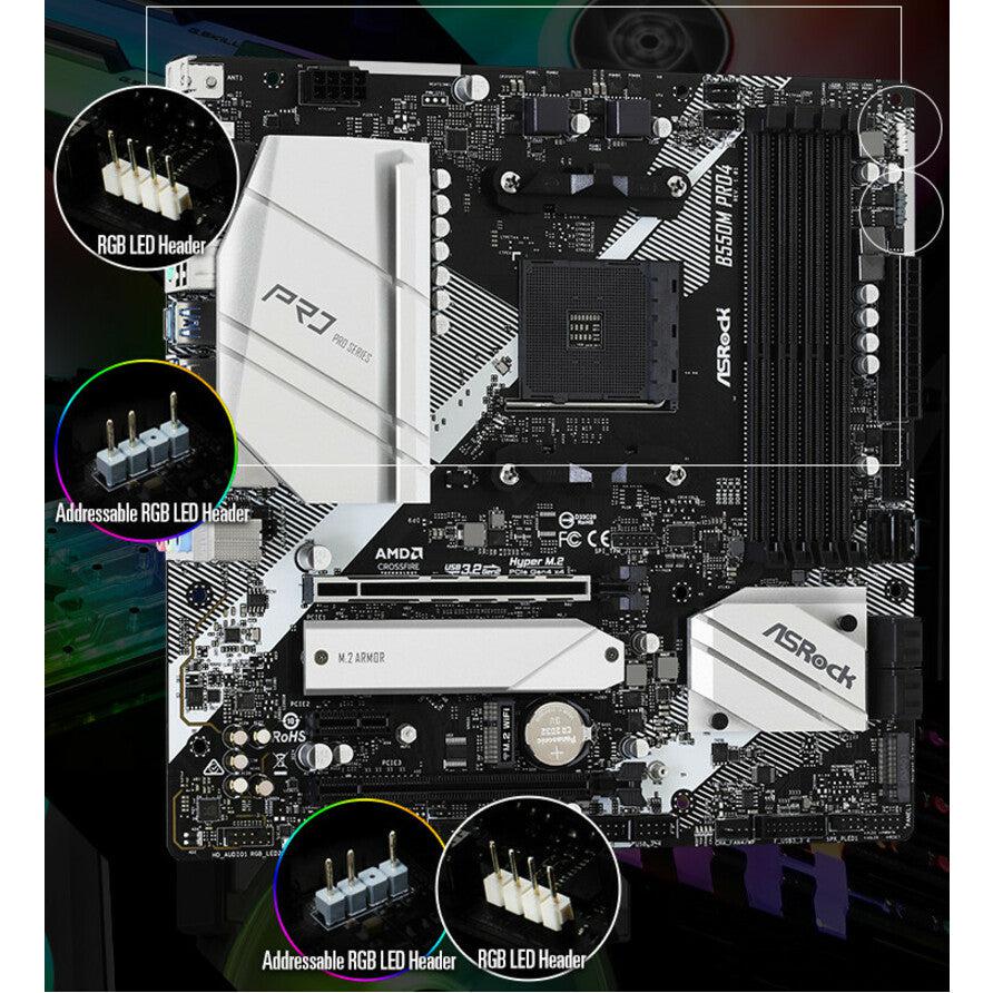 Asrock B550M Pro4 Socket Am4/ Amd B550/ Ddr4/ Quad – TeciSoft