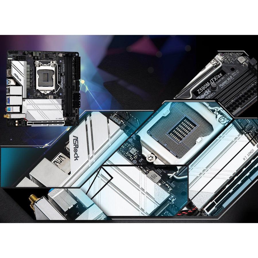 Asrock Z590M-Itx/Ax Lga 1200 Intel Z590 Sata 6Gb/S Mini Itx Intel Motherboard