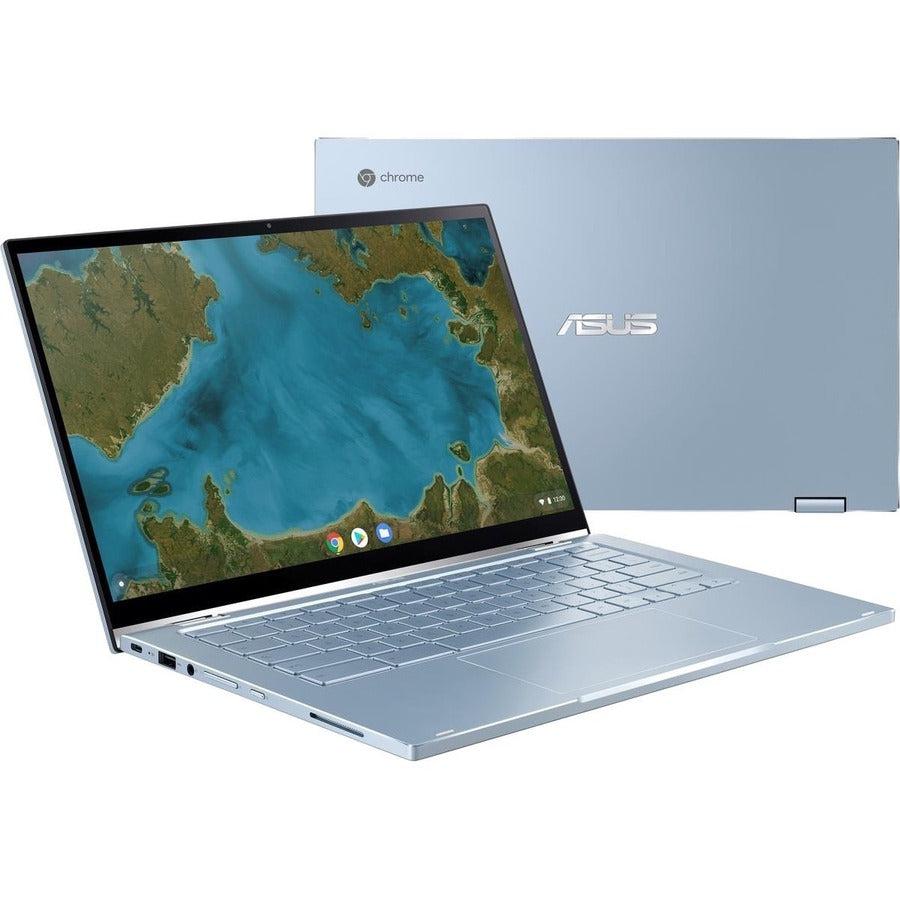 Asus Chromebook Flip C433Ta-Ys388T 14.0 Inch Intel Core M3-8100Y 1.1Ghz/ 8Gb Lpddr3/ 128Gb Emmc/ Usb3.2/ Chrome Os Notebook (Silver)